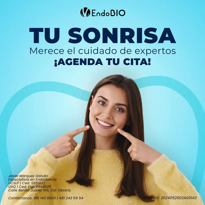 Publicación de EndoBio: Tu sonrisa merece el cuidado de expertos, agenda tu cita
